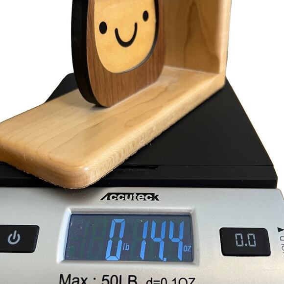 Graphic Spaces Mushroom Bookend Wood Smiling Face Kids Decor Handcrafted US - Picture 8 of 8